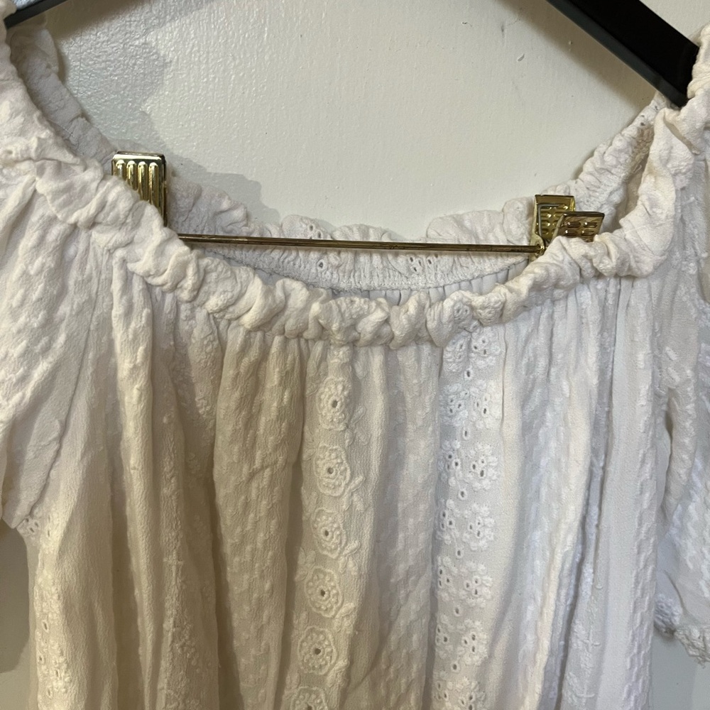 🤍 Taylor & Sage White Boho Peasant Dress – Size Small 🤍 - Picture 4 of 6